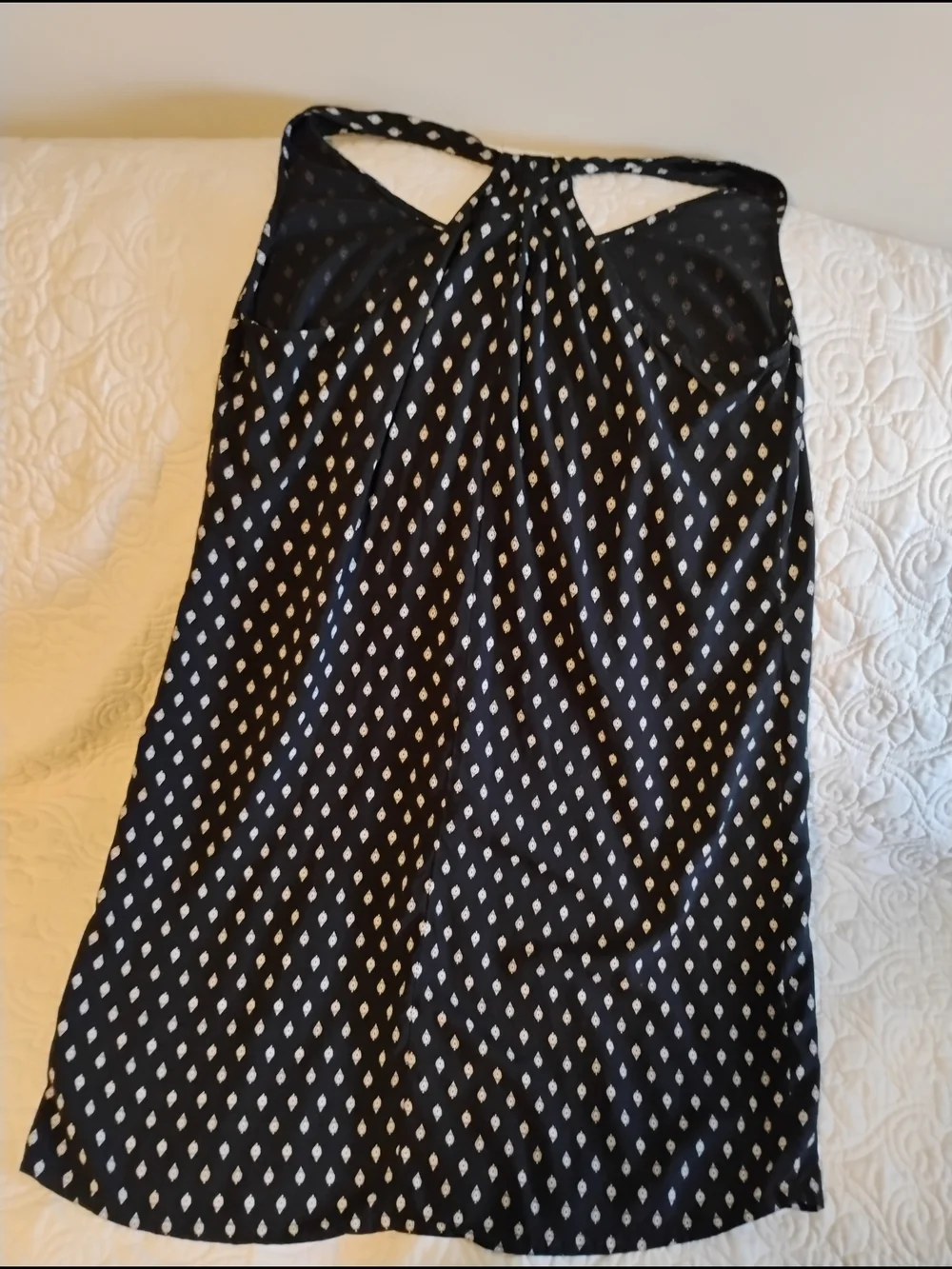 Old Navy Black Midi Skirt with White Diamond Motif LG